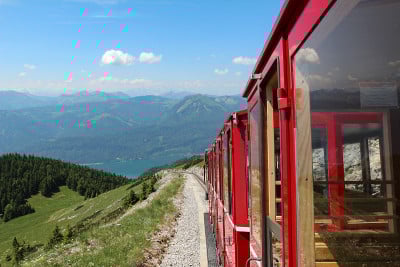 奥地利阿尔卑斯山美丽的山景