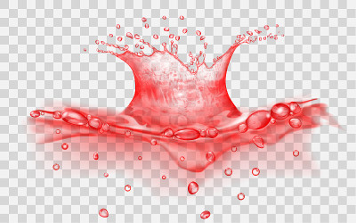 Splash of water with drops
