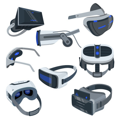 Realistic VR glasses collection