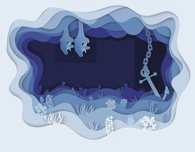 海底和锚船插图