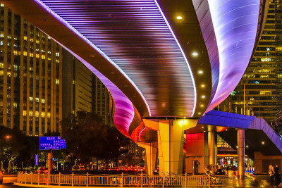 中国上海陆家嘴夜景