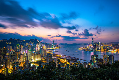 经典的香港夜景
