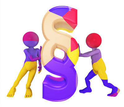 带有段落符号的3D图形