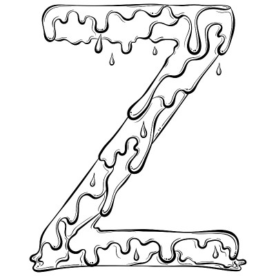 字母Z带流滴