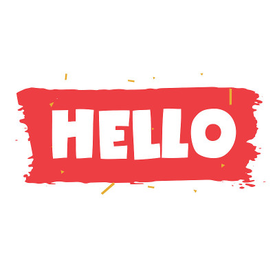你好!矢量插图。