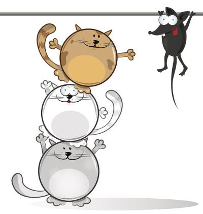 有趣的漫画猫和老鼠