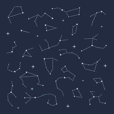 星座。涂鸦集。孤立的