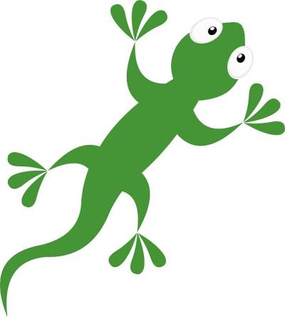 矢量插图的绿色蜥蜴