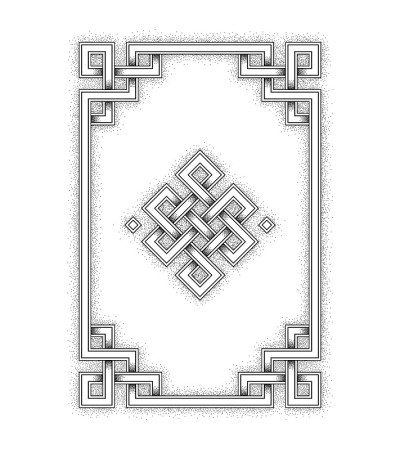 图形说明圆点图案无尽结符号