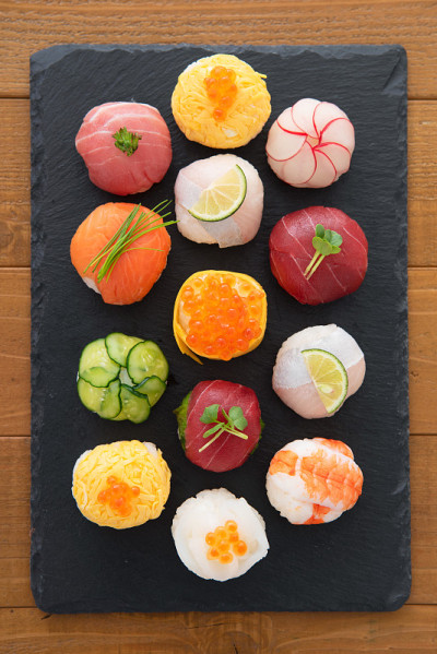 日本料理，球形寿司“Temarizushi”