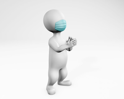 戴着面具的胖子欢呼3d渲染