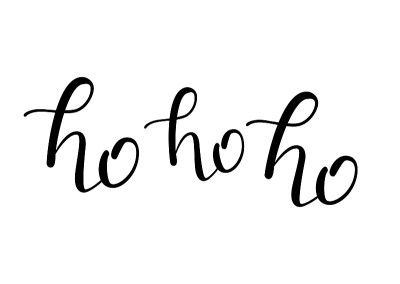 黑色Ho-Ho-Ho圣诞向量