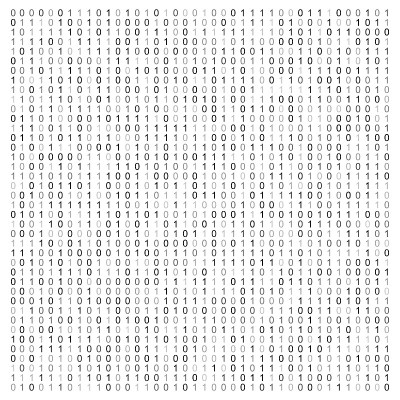 抽象矢量图与二进制代码。数字技术结构