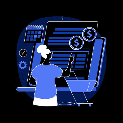 预付款条款抽象概念矢量插图。