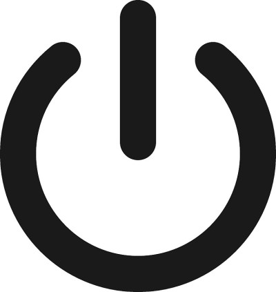 关机图标。上电图标。开关图标矢量插图
