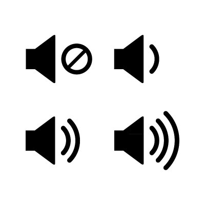 声音音量图标矢量插图