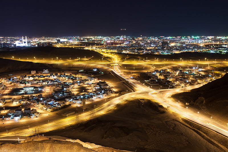 马斯喀特的夜景