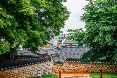 江花岛老村，永香宫韩国传统建筑，位于韩国仁川