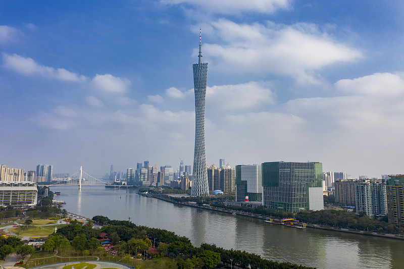 航拍中国广州城市天际线