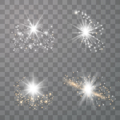 星突然爆炸。向量发光