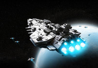 宇宙飞船舰队3D插图