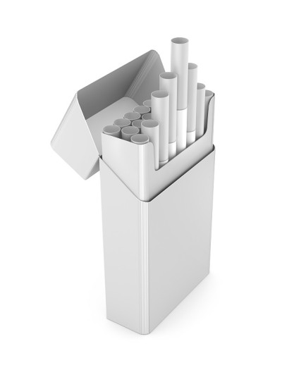 香烟包装3D插图孤立在白色