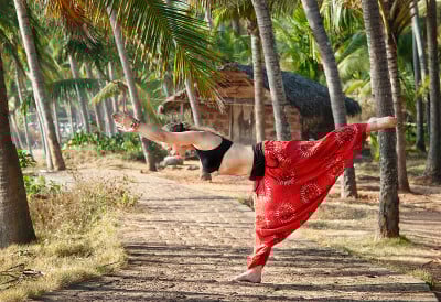 瑜伽virabhadrasana III武士姿势