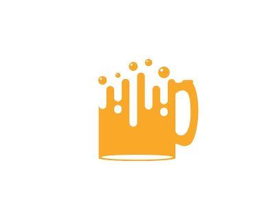 泡沫啤酒玻璃矢量插图标志