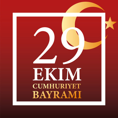 29 ekim cumhuriyet bayrami在框架与土耳其月亮星矢量设计
