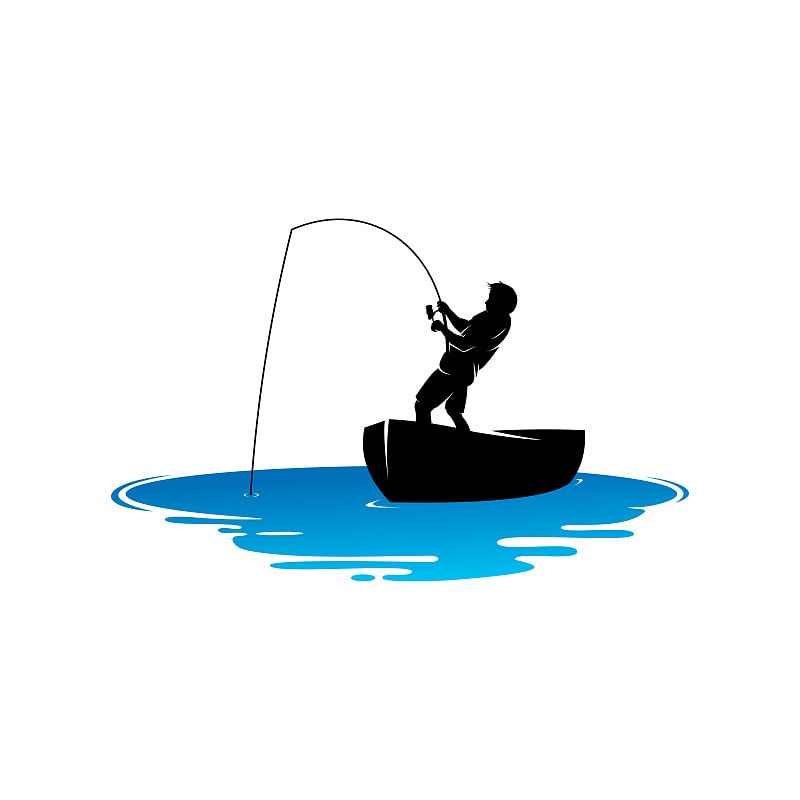 Fishing Logo Template Design Vector, Emblem, Desig