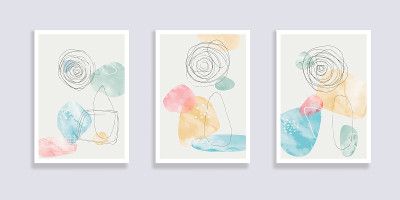 Abstract minimal hand painted compositions