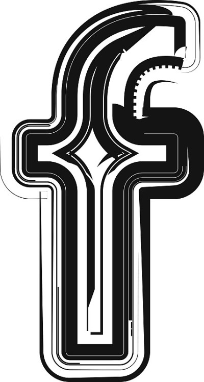 抽象的字母f
