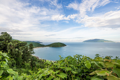 南全湾，朗柯海滩，来自海运山口，色调，越南