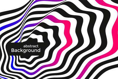 Black and white lines optical illusion background