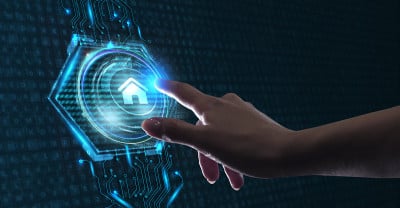 商业、技术、互联网和网络概念。房地产抵押物业管理租金。
