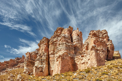 智利Tarapacá地区靠近Cariquima和Colchane的Valle de la Felic
