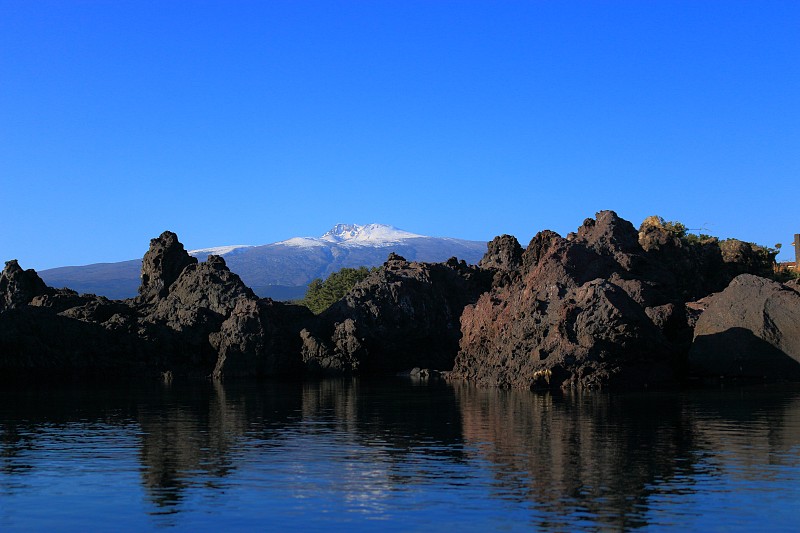 散布，海岸，大海，熔岩，