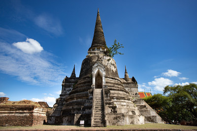 泰国大城府，佛寺遗址。