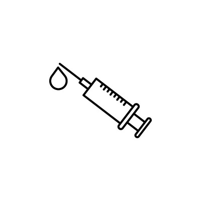 针头，献血线图标。符号和符号可以用于网页，标志，手机应用程序，UI，用户体验
