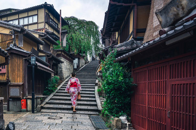 日本京都东山区的游客