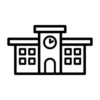 学校图标矢量模板插图设计