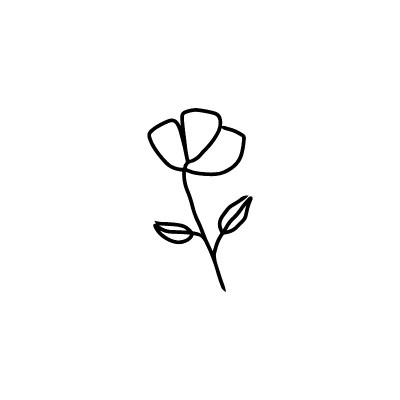 涂鸦花平面矢量图标
