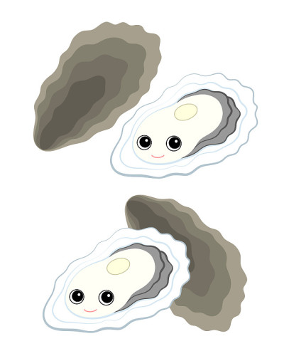 牡蛎人物插图