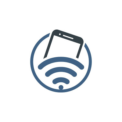 Wifi互联网和移动标志设计。