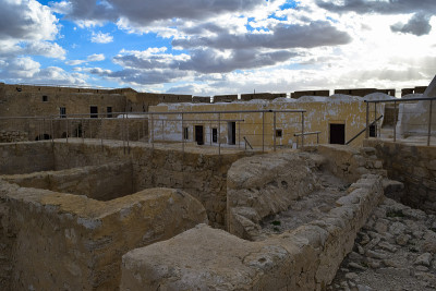 位于突尼斯地中海沿岸的中世纪堡垒Bordj El Kebir (Fort Ghazi Mustaph