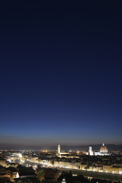 佛罗伦萨的垂直夜景