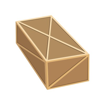 木盒矢量图标