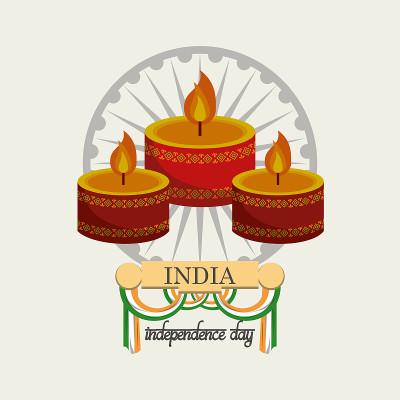 India independence day card colorful