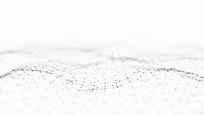 抽象3d渲染未来的点和线。计算机几何数字连接结构。未来的黑色抽象网格。丛与粒子。