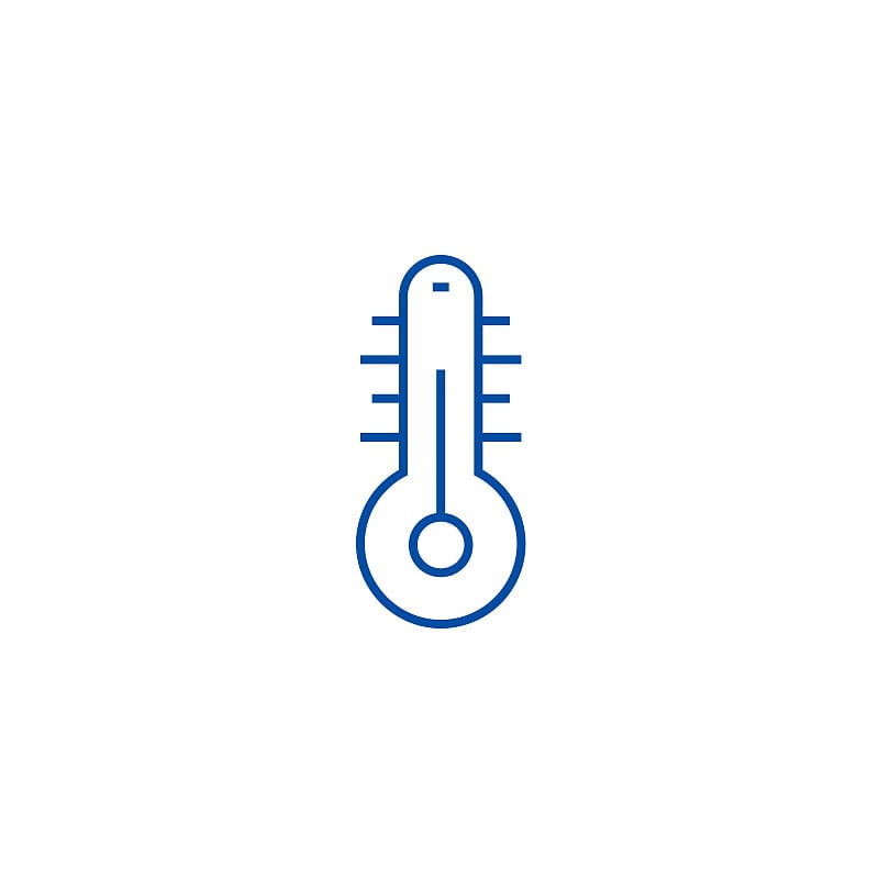 Thermometer illustration line icon concept. Thermo